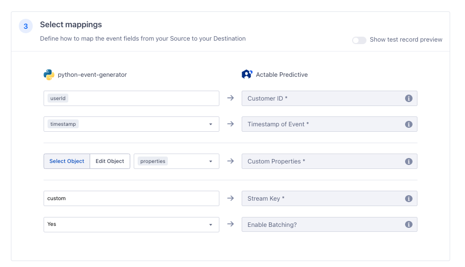 Segment Custom Event Mapping